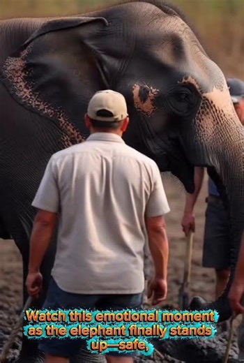 Humans Save Trapped Elephant – An Emotional Rescue 🐘❤️ #viral #quran #allah #howtoviralshortvideo