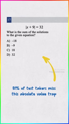 Future Admit | Digital SAT Test Prep on Instagram: "81% of SAT takers miss this trap Comment or DM “1600” for 10 proven SAT strategies to maximize your score 🧪 #satprep #digitalsat #digitalsathacks#satmath #satreading #sattestprep #highschoolparents #psatprep #psat #collegeadmissions"