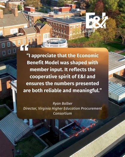 When enrollment is down and budgets are frozen, every dollar matters. E&I’s Economic Benefit Model helps institutions move beyond price alone—delivering total economic value through cost reduction, cost avoidance, and incentives. Members save an average of 4–10% across contracts. Learn more: https://hubs.la/Q03YSvzC0 | E&I Cooperative Services | Facebook