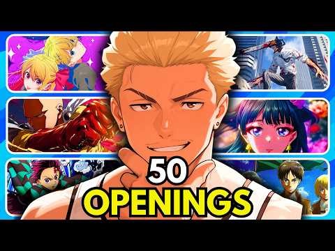 ANIME OPENING QUIZ🔥 - 50 Openings [VERY EASY - VERY HARD]