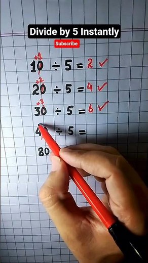 Divide by 5 Instantly 🤯 | Easy Division Trick! #maths #mathstricks #education