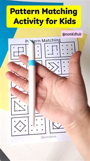Shruti Jain ➡️ Mom Blogger on Instagram: "Unlock your child’s thinking power with this super fun Pattern Matching Activity! A perfect worksheet for ages 3–6 to build early math & observation skills. 🆓️ Want the FREE printable? ✅️ Just comment LINK below and I’ll send it right away! 💌 #patternmatching #visualdiscrimination #SummerActivitiesForKids #BrainGymForKids #KidsBrainDevelopment #FunLearningAtHome #ScreenFreeActivities #CognitiveSkills #SmartKids #FocusAndConcentration #BrainBoostingActi