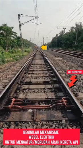 mekanisme wesel elektrik merubah arah kereta api #shorts