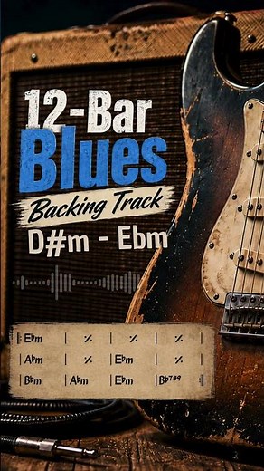 12-Bar Blues Backing Track | Eb minor (D#m) - 76bpm