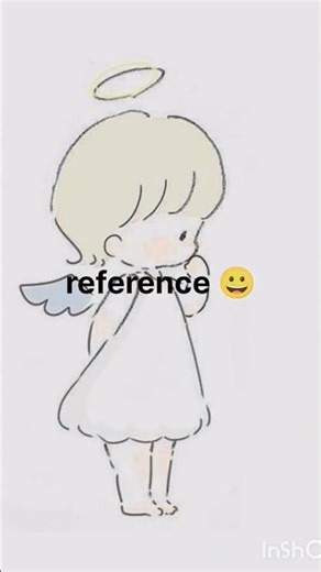 Turning a reference into my own angel sketch 😇✏️#shortvideo #art #sketch #drawing