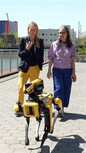 In this episode of "Ted Radio Hour," artist Agnieszka Pilat takes her robot dog Basia for a walk with host, Manoush Zomorodi. Pilat is aiming to give people a different perspective on the future of humans' relationship with robots. | NPR