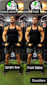 Know the Difference Dumbbell Upright Row vs. Dumbbell Front Raise! 💪▶️ Dumbbell Upright Row – Hits the lateral delts and traps, helping build shoulder width and upper back thickness. ▶️ Dumbbell Front Raise – Isolates the anterior delts, enhancing shoulder strength and front delt definition.Different angles, different gains. Train smart and sculpt balanced shoulders! 🔄 #ShoulderWorkout #UprightRowVsFrontRaise #DumbbellTraining #MuscleBuilding #DeltoidGains #FitnessTips #3DShoulders | Bodyfitne