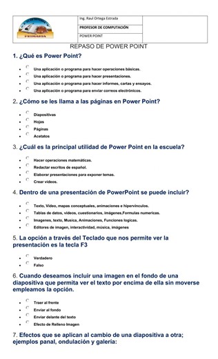 Power Point exercise