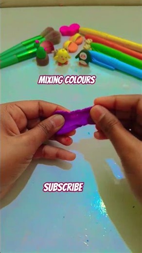 mixing clay and making a purple shade please subscribe my channel
