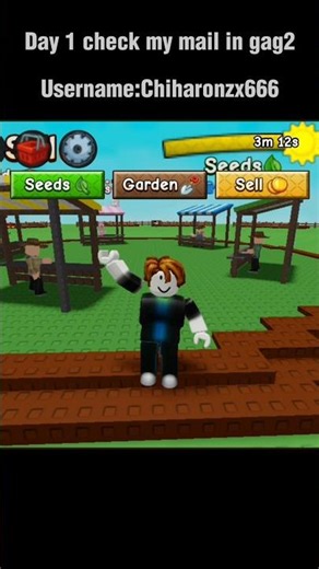 Day 1 check my mail #roblox #robloxshorts #growagarden2 #gag2