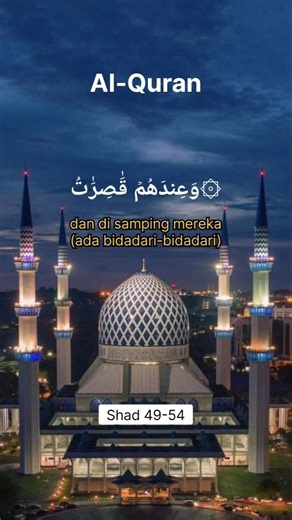 Quran Surah Shad Ayat 49-54 #alquran #shad49 #shorts #pahamquran