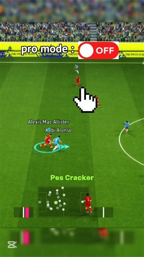 #Pro mode off vs Pro mode on in efootball 2026 #efootball 2026 #Pes 2026 #shorts