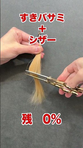 【意味ある？】シザーとすきバサミを同時に使ってみた。 #ヘアカット #セニング #美容師 #美容室