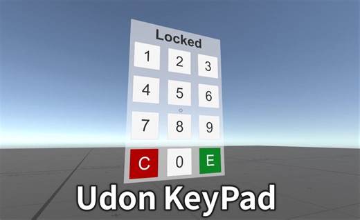 【VRChat功能演示】可以记住解锁状态的密码锁