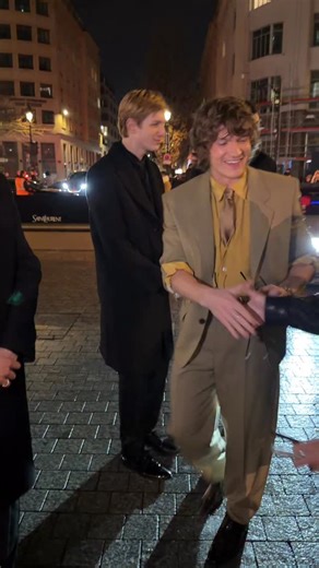 Connor Storrie arrives at YSL's Men’s Winter 26 Paris Fashion Week show | Vanity Fair