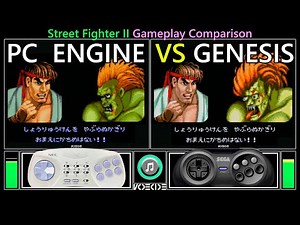 Street Fighter II (PC Engine vs Sega Genesis) Gameplay Comparison