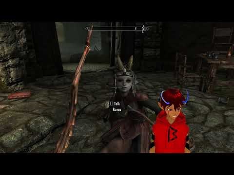 Beelzebub plays Skyrim with a new travelling companion; Raeza