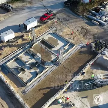 "STRG P" - und in zwei Tagen steht der Rohbau vom künftigen Eigenheim. Zementdrucker könnten bald den Immobilienmarkt revolutionieren. | tagesschau