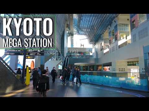 Inside Kyoto Station 4K | Walking Tour & Indoor Exploration | Japan Travel