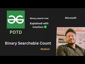 Binary Searchable Count | GFG POTD