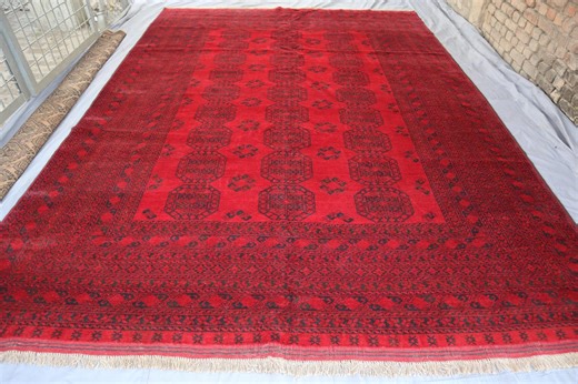 Vintage Turkman Tekke Rug 9'4 X 13'2 Ft Antique Handmade Oversize Rug, Large Tribal Rug, Living Room Rug, Dining Table Rug, Farmhouse Rug - Etsy