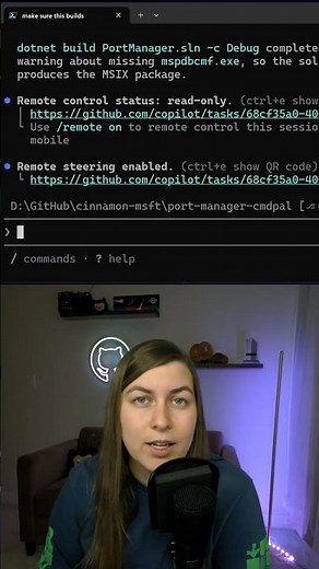 Copilot CLI /remote in the GitHub App