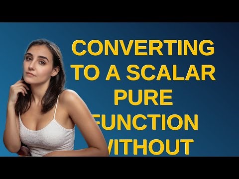 Mathematica: Converting to a scalar pure function without getting the warning messages