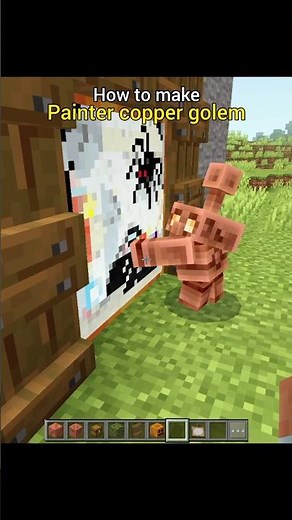 How to make painter copper golem in Minecraft | Minecraft #minecraft #minecraftbuilds #shorts