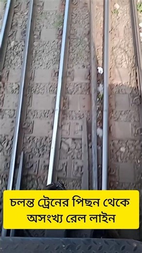 View of Railway Tracks from the Back of a Moving Train|Scenic Train Journey #shorts#viral#youtubesho