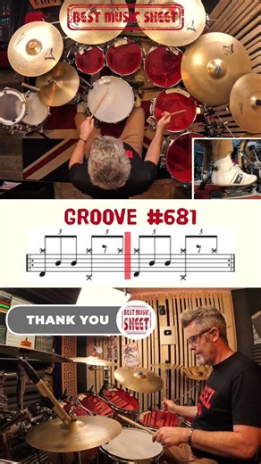 🥁 Drum Beat for Beginners #681 | Easy Drum Beat #681 | Learn Drum Beat | How to Play Drum Beat