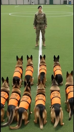 Female Trainer Leading Elite K9 Dogs in Action 😱🐕‍🦺 #K9Training #WorkingDog #DogTraining