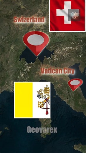 Only TWO Countries Have Square Flags in the World! 🟥 #viral #geography #animation #map #facts