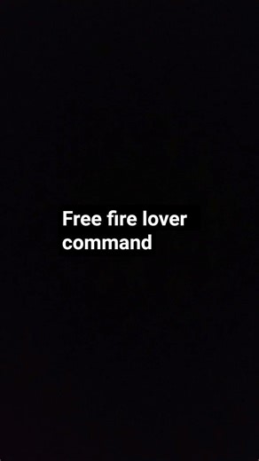 free fire lover command