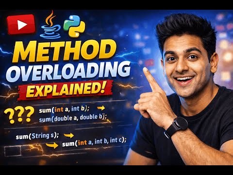 Method Overloading in Java | Compile-Time Polymorphism Explained with Examples