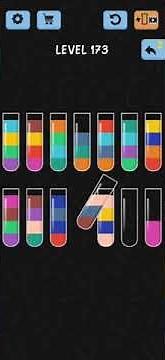 Water Color Sort Level 173 Walkthrough Solution iOS/Android