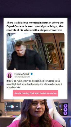 There is a hilarious moment in Batman where the Caped Crusader is seen comically stabbing at the con