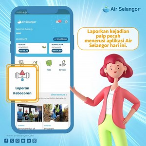 Kami amat menghargai kerjasama mereka dalam melaporkan kejadian paip pecah melalui aplikasi Air Selangor baru-baru ini. Tindakan pantas mereka membuat Laporan Kebocoran berhubung paip pecah telah dapat membantu menjamin kelestarian bekalan air terawat untuk semua. Jika anda juga menyaksikan kejadian paip pecah, sila laporkan kepada kami dengan segera di https://www.airselangor.com/reportleakscampaign. --- We greatly appreciate their cooperation in reporting the pipe burst incident via the Air Se