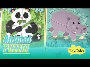 Fun Animal Puzzles for Kids 🧩🐼🦛 Learn Animals Together | Snake & Eagle #KidsPuzzles #ToddlerLearning
