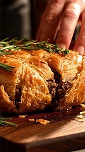 Golden crust, tender heart — behold the Beef Wellington!