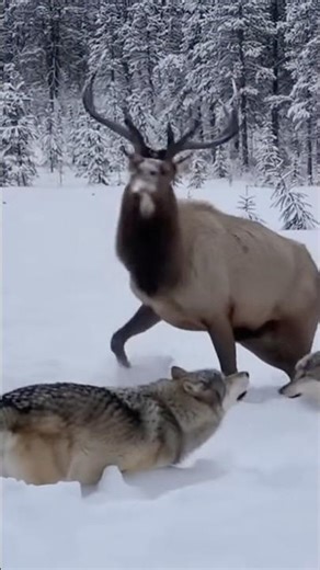 Wolf Pack Ambush in the Snow 🌲🐺❄️