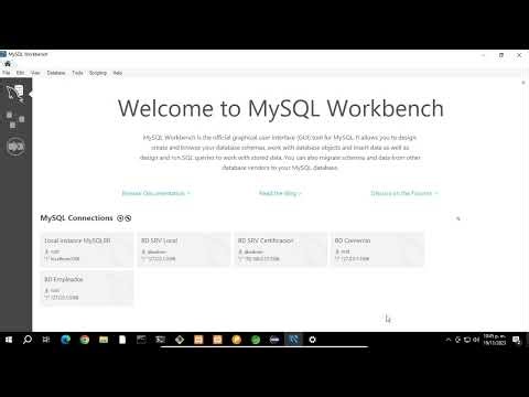 Exportar e Importar base de datos MySQL Workbench