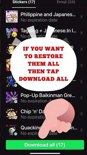 HOW TO RESTORE STICKERS ON LINE APPS #lineapps #stickerline #restore #line #sticker #shorts