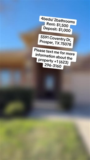 🔥 STOP SCROLLING — THIS DEAL IS TOO GOOD TO MISS 🔥 Imagine waking up every day in a BEAUTIFUL, spacious home that checks ALL the boxes… and then seeing the price 👀👇 📍 5591 Coventry Dr, Prosper, TX 75078 ✨ 4 Bedrooms ✨ 2 Bathrooms ✨ 1,840 Sq Ft of pure comfort ✨ Open, airy layout perfect for living entertaining ✨ Ideal for families, roommates, or anyone craving space This home brings you the perfect mix of cozy vibes and modern living — from relaxing evenings in a spacious living area to hos