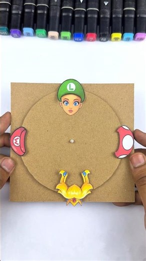 Super Mario Galaxy Movie Princess Peaches Cardboard rotation puzzle Game Challenge #mario #gme