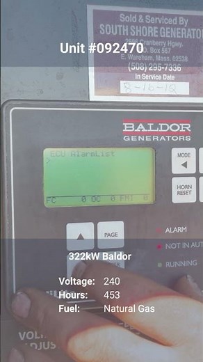 322kW Baldor Natural Gas Generator | Load Bank Test | Generator Source
