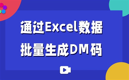 如何通过Excel数据批量生成DM码