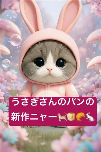 うさぎさんのパンになったニャー🐈🐇 Funny Cat Meme 😂 猫ミーム#CatMeme #ai #Viral #Shorts #猫#bread