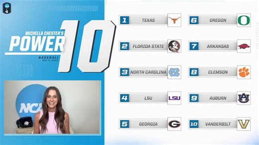 Texas, Florida State top latest college baseball Power 10 rankings