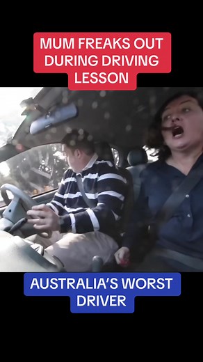 Mum Freaks Out During Driving Lesson