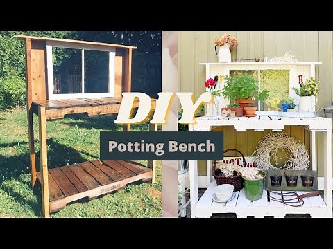 How To Made My First DIY Outdoor Potting Bench | DIY Pallet Furniture
